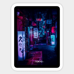 Tokyo Street Neon Synthwave Sticker